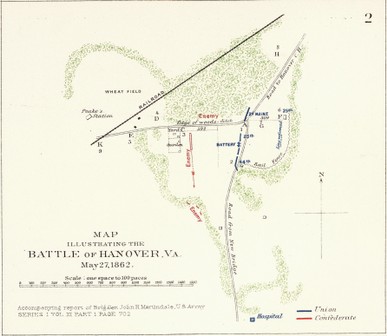 Battle of Slash Church MAP 1862 Map hand drawn Battle of Slash Church 1862