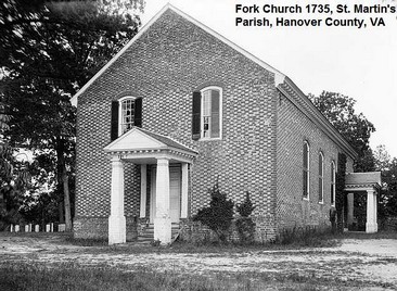 Fork Church 1735 brick Fork Episcopal Church 1735 brick St. Martin's Parish, Hanover County, VA