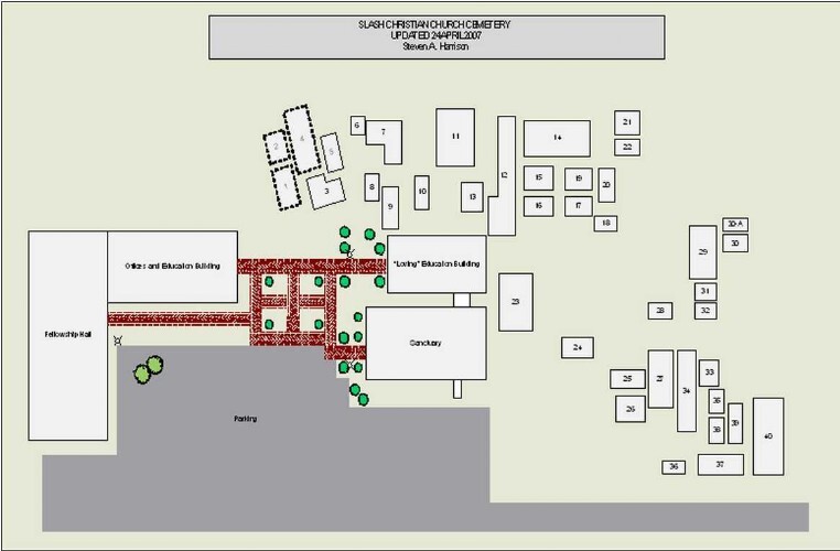 Slash Christian Church Burial Plots Map